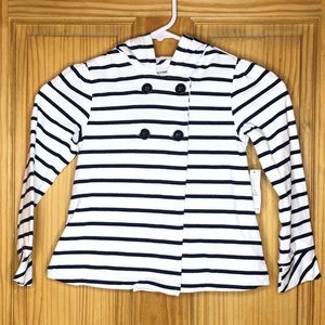 Old Navy Navy/White Striped Blazer (5T)